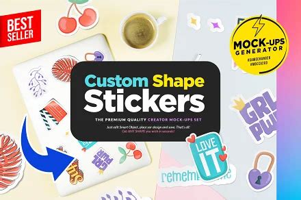 Sticker Machine (Custom shape) Mockup | Creative Market