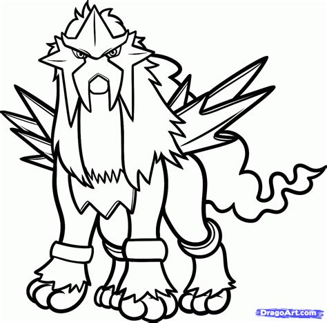 Legendary Dog Pokemon Coloring Pages