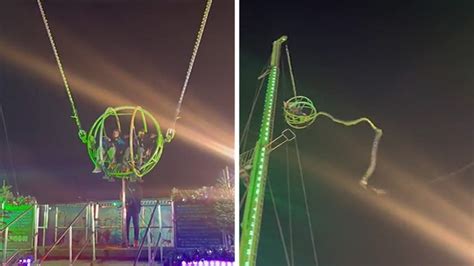 Slingshot Ride Cable Snaps, Video Shows Riders Smash Into Support Beam