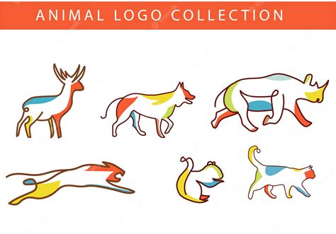 Premium Vector | Colorful animal logo