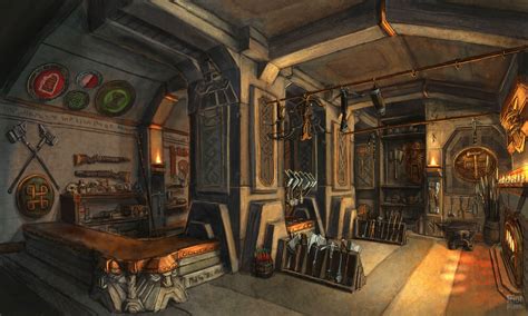 Dwarven Throne Room Fortress Concept Art Fantasy Dwarf Dwarven City ...