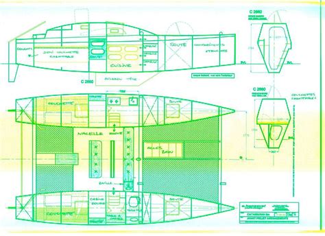 Catamaran Plan Plywood Boat Design | Boat plans, Boat building, Boat building plans