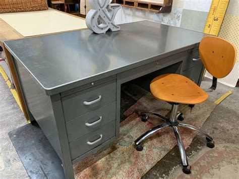 Vintage ArtMetal metal office desk | in Eaglesham, Glasgow | Gumtree