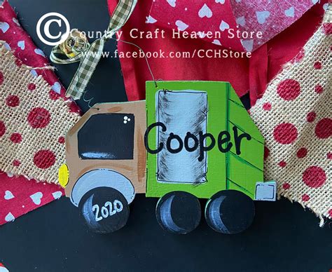 Personalized Garbage Truck Ornament Boys Christmas Ornament | Etsy