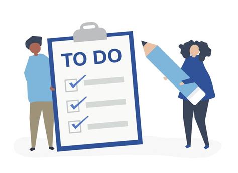 People making a to-do list illustration - Download Free Vectors, Clipart Graphics & Vector Art