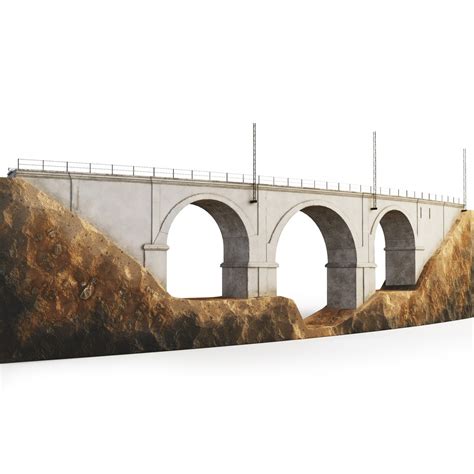 3D Model Train Bridge Span Viaduct - TurboSquid 1743664