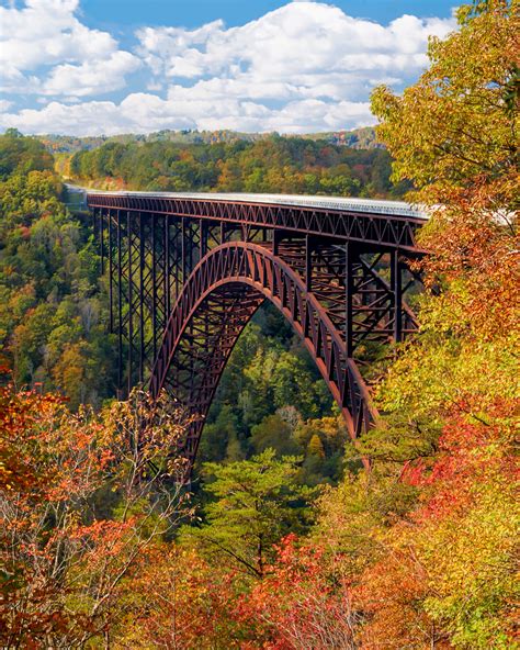 New River Bridge Autumn Reflections