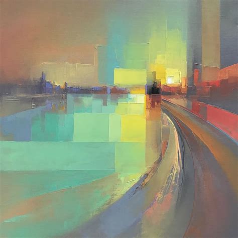 Abstract Landscape Paintings Capture Energetic Cityscapes