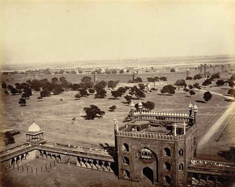 Red fort from Jama Masjid, 1875. Photograph by John Edward Sache. : r/delhi