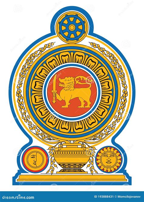 National Emblem of Sri Lanka Stock Vector - Illustration of asia ...