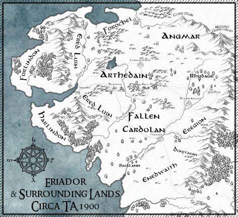 Middle Earth Map Eriador