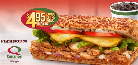 FoodieFC: Quiznos Singapore: Combo Of The Week - 6" Caesar Chicken Sub at $4.95 (till 16 Feb 2013)
