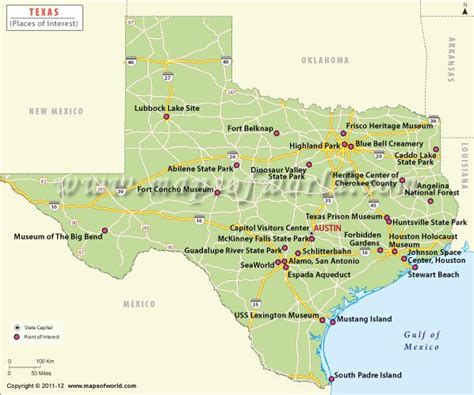 Texas Travel Map | Texas Tourist Map