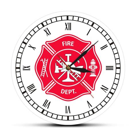 Firefighter Maltese Cross Vintage Clock First Responder Fire Department ...