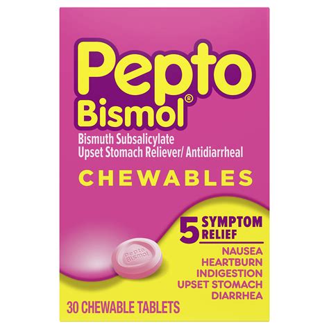 Pepto Bismol Pepto-Bismol Chewable Tablets, 30 ct,B000RVLU2Y | Encarguelo.com