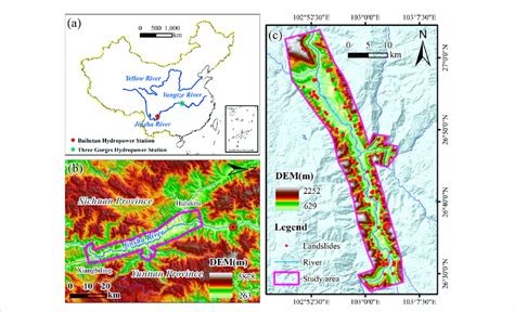 Location of the study area. (A) Location of the Baihetan hydropower... | Download Scientific Diagram