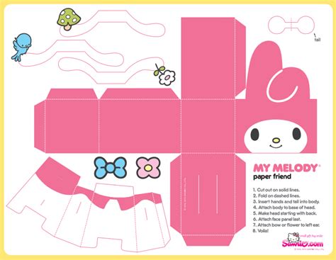 My Melody Paper Friend | Adesivi stampabili, Adesivi, Casa artigianali ...