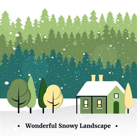 Free Flat Design Vector Christmas Landscape 171192 Vector Art at Vecteezy