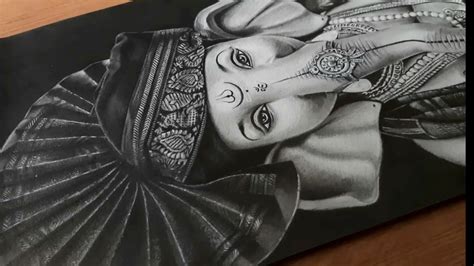 Realistic Drawing of | Ganesha | using graphite pencil - YouTube