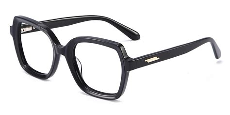 Thiago - Square Black Glasses for Women