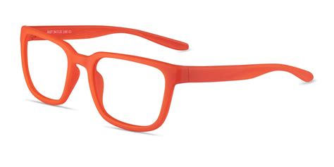 Fast Rectangle Matte Orange Glasses for Men | Eyebuydirect Canada