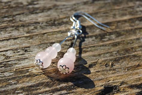 Rose Quartz | Gemstone earrings with Rose Quartz beads. Blog… | Flickr