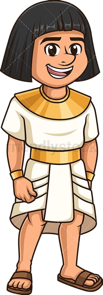 Ancient Egyptian Nobleman Cartoon Vector Clipart - FriendlyStock