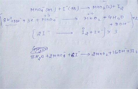 Balance the following redox reactions by the ion - electron method in ...