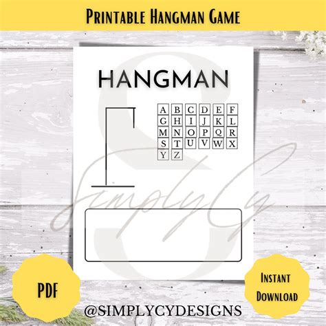 Printable Hangman Game, Printable Travel Games, Car Ride Games, Hangman, Word Search, Hangman ...