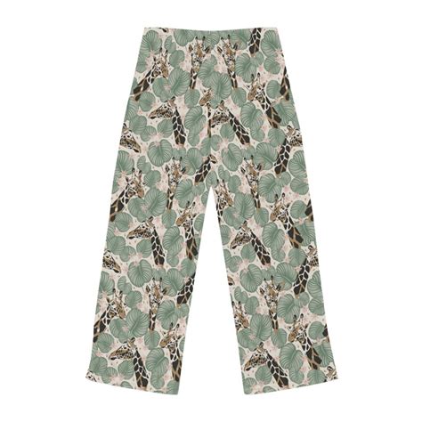 Giraffe Pajama Pants Pants With Jungle Design Relaxed Fit 6 Sizes for Women Stylish Jungle ...