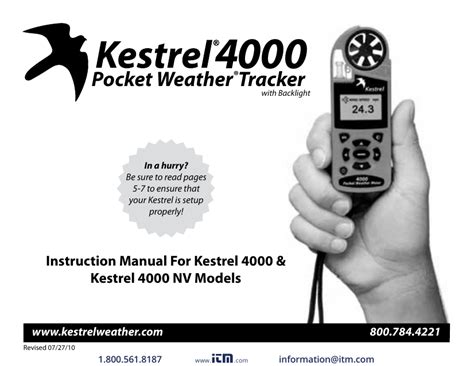 Kestrel Kestrel 4000 Series Pocket Weather | Manualzz