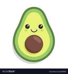 Kawaii winking avocado #AD , #Ad, #sponsored, #avocado, #winking, #Kawaii | Avocado cartoon ...