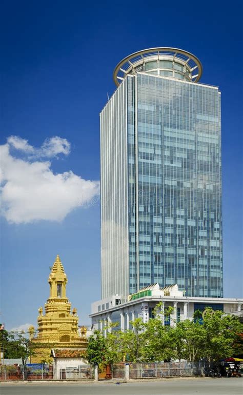 Canadia Bank Tower Skyscraper in Central Phnom Penh City Cambodia ...