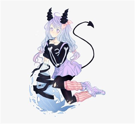 Pastel Goth Tumblr Anime Transparent PNG - 500x705 - Free Download on NicePNG