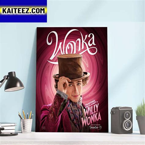 Timothee Chalamet as Willy Wonka in Wonka Movie Art Decor Poster Canvas ...