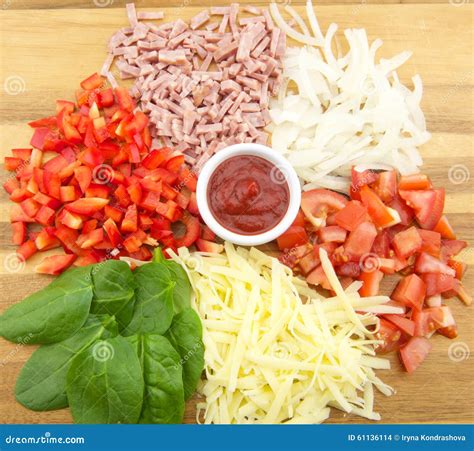 Ingredients for Pizza stock photo. Image of cuisine, cook - 61136114