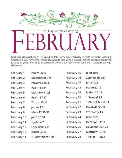 Free Printable Scripture Writing Plans