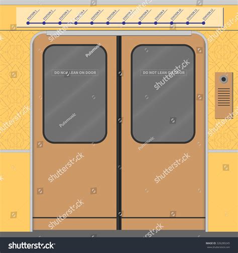 Old Subway Train Doors. Vector Illustration. Eps 10, Opacity - 326289245 : Shutterstock