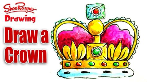 How to Draw a Crown - YouTube