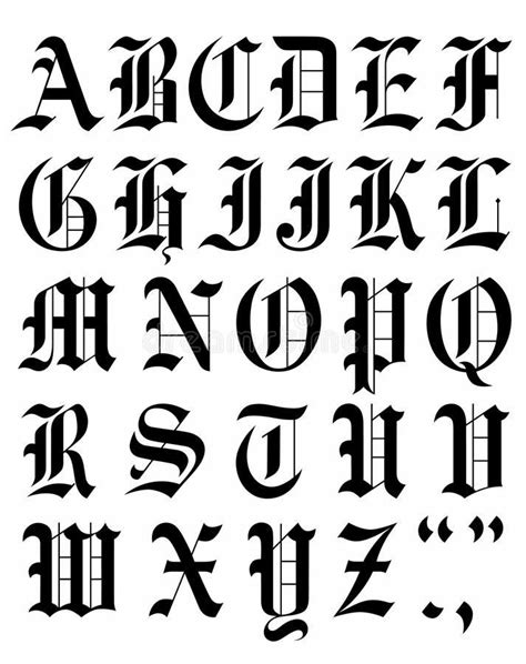 Tattoo Lettering Alphabet, Tattoo Lettering Design, Gothic Lettering, Gothic Fonts, Graffiti ...