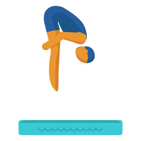 Olympic sport pictogram diving flat - Transparent PNG & SVG vector file