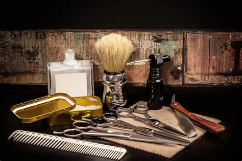 Premium Photo | Different equipment in barber shop