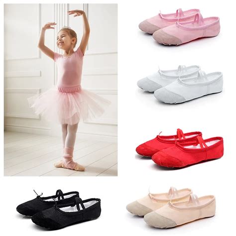 Ballet-Shoes-Kids-Dance-Slippers-Professional-Canvas-Soft-Sole-Ballet ...