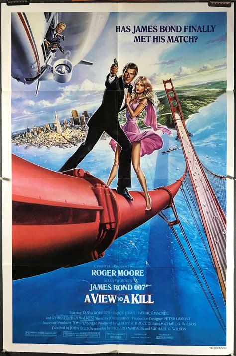 A VIEW TO A KILL, Original Roger Moore Vintage James Bond Movie Poster - Original Vintage Movie ...