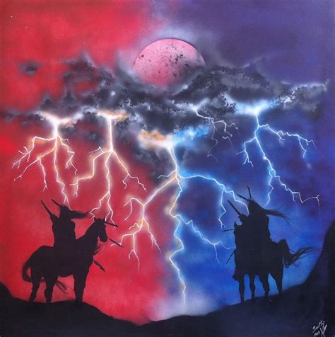 Thunder Painting at PaintingValley.com | Explore collection of Thunder ...