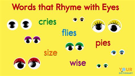 List of Top Words That Rhyme With Eyes | YourDictionary