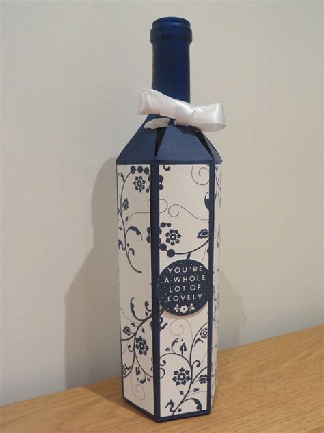 CraftyCarolineCreates: Wine Bottle Gift Box Tutorial - Using Flowering Flourished by Stampin' Up