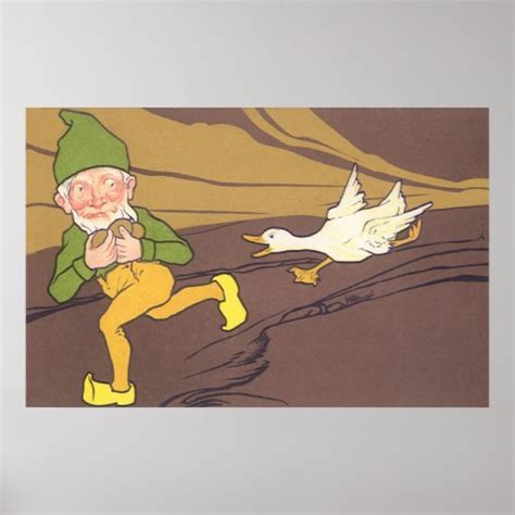 Vintage Aesop Fable Goose that Laid the Golden Egg Poster | Zazzle