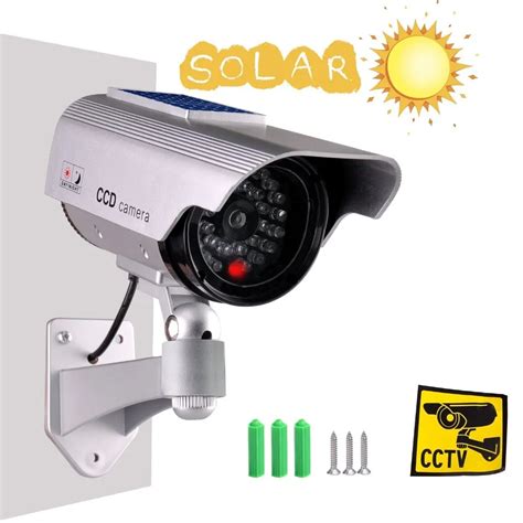 Fake Camera Solar Powered Dummy Camera High Simulation CCTV Camera Home Security Surveillance ...