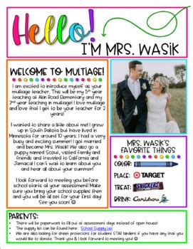 Meet the Teacher Flyer (Editable) by Upper Elementary Adventures